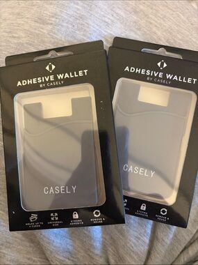 New 2 Casely Adhesive Phone Wallets in Gray